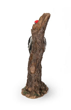 Load image into Gallery viewer, Pileated Woodpecker On A Tree Trunk Garden Statue
