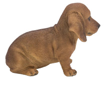 Load image into Gallery viewer, Brown Dachshund Sitting Statue
