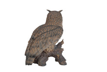 Load image into Gallery viewer, Eagle Owl On Stump Statue
