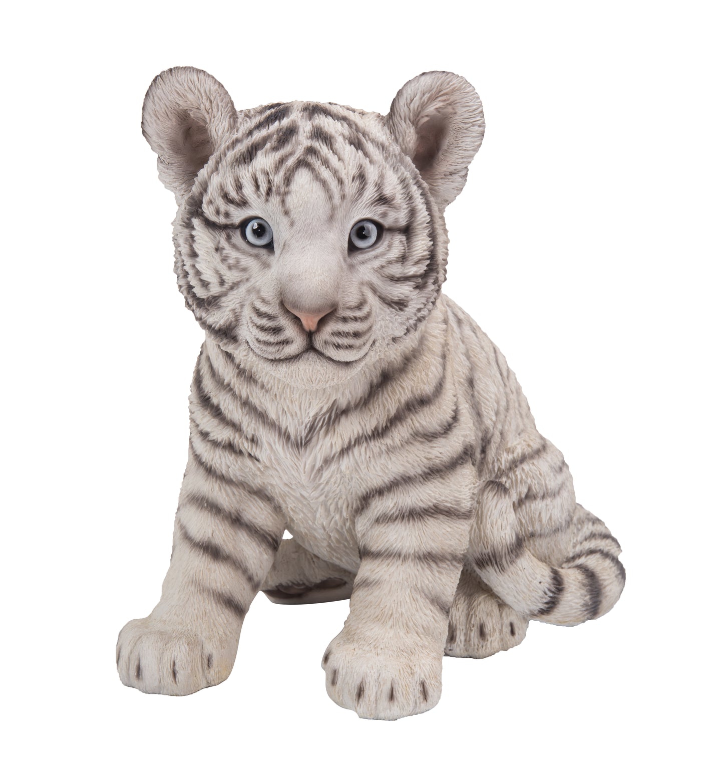 Sitting White Tiger Cub Statue