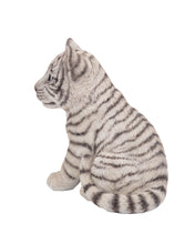 Load image into Gallery viewer, Sitting White Tiger Cub Statue
