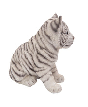Load image into Gallery viewer, Sitting White Tiger Cub Statue
