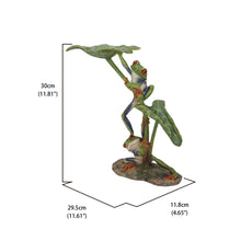 Load image into Gallery viewer, Lotus Leaf with Red-Eyed Tree Frog
