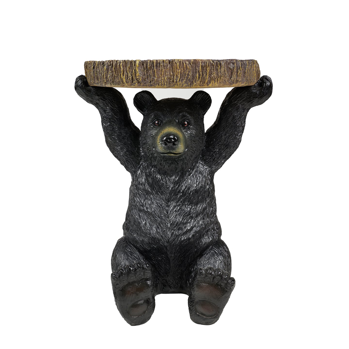 Sittingblack Bear Plant Stand Statue