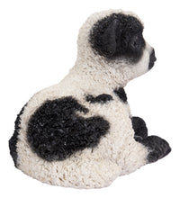 Load image into Gallery viewer, Small Black &amp; White Baby Lamb Lying Down
