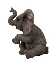 Load image into Gallery viewer, Elephant Baby Sitting W/Trunk Up Statue

