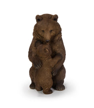 Load image into Gallery viewer, Cuddling Mother And Baby Bear Garden Statue - Brown
