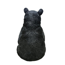 Load image into Gallery viewer, Onyx Guardian: Majestic Black Polyresin Sitting Bear Figurine
