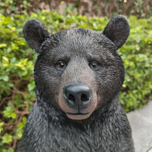 Load image into Gallery viewer, 87957-P - Onyx Guardian: Majestic Black Polyresin Sitting Bear Figurine
