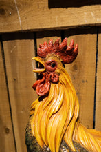 Load image into Gallery viewer, Large Rooster On A Wood Barrel
