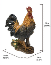 Load image into Gallery viewer, Large Rooster On A Wood Barrel
