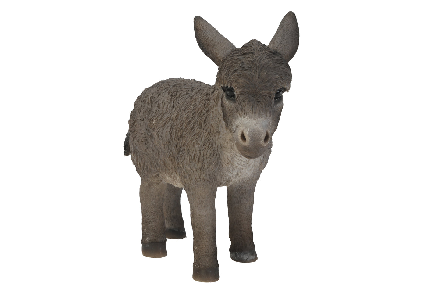 Standing Grey Donkey Looking Right Statue