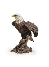 Load image into Gallery viewer, Bald Eagle On Stump W/Wings Out Statue
