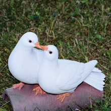 Load image into Gallery viewer, Two Doves On A Log Statue
