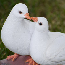 Load image into Gallery viewer, Two Doves On A Log Statue
