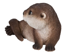 Load image into Gallery viewer, Otter Laying Back Statue
