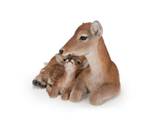 Load image into Gallery viewer, Cuddling Mother And Baby Deer Garden Statue
