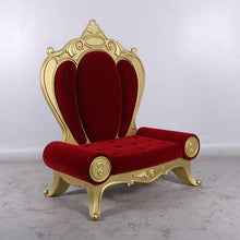 Load image into Gallery viewer, Made to Order: Throne Rococo Armless - Gold &amp; Red
