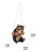 Load image into Gallery viewer, Hanging Yorkshire Terrier Puppy Statue
