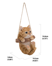 Load image into Gallery viewer, Hanging Tabby Kitten Statue
