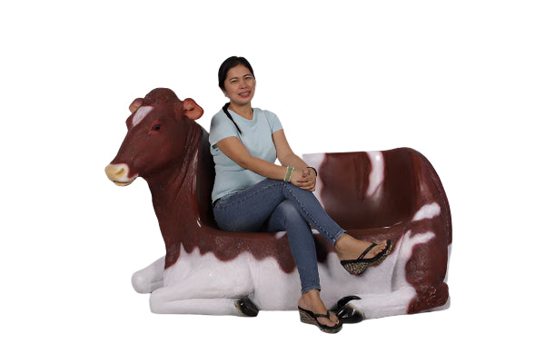 Made to Order: Cow-Couch-Cowch-Outdoor Brown/White