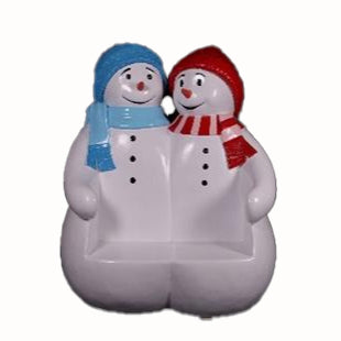 Made to Order: Snowman Seat With Blue And Red Hats And Scarfs