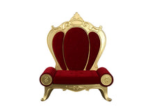 Load image into Gallery viewer, Made to Order: Throne Rococo Armless - Gold &amp; Red
