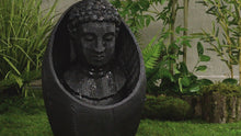 Load and play video in Gallery viewer, 22&quot; H Buddha Head Water Fountain W/LEDs
