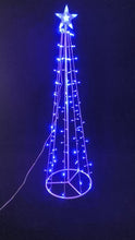 Load and play video in Gallery viewer, 37510-BL - LED Metal Decorative Tree with Top Star - Blue
