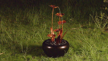Load and play video in Gallery viewer, Elegant Zinc Metal Fountain with 4 Warm White LED Lights - Outdoor
