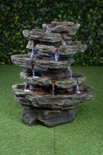 Load image into Gallery viewer, Multi-Level Stone Fountain with 9 LED Lights
