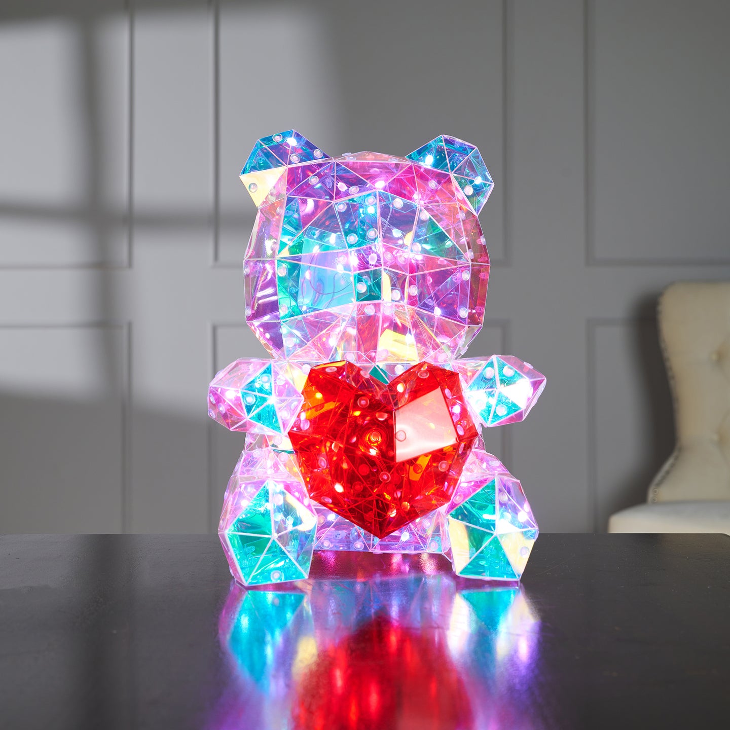 37300-A - Charming PET Bear LED Lights: Delightful Glow Powered by USB