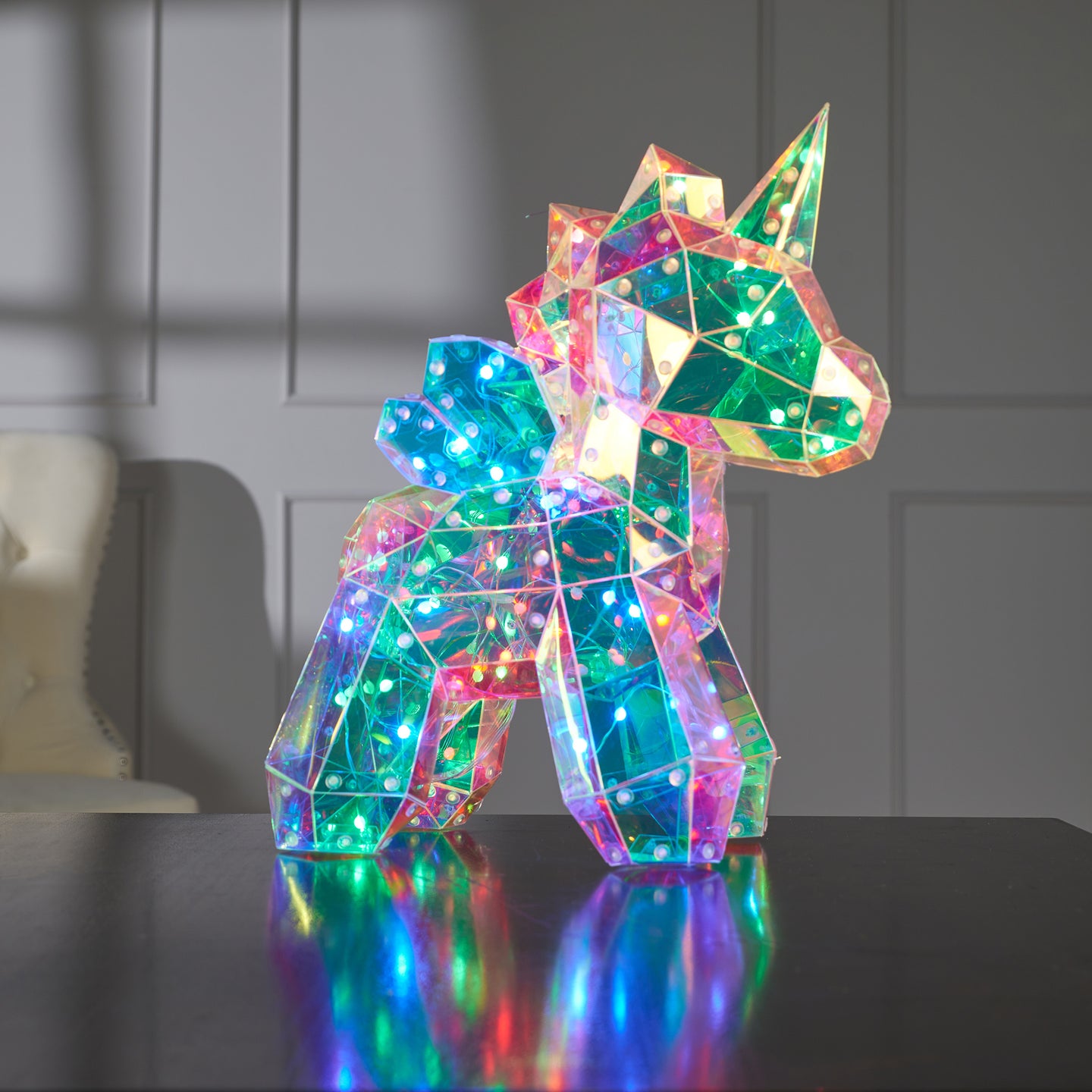 37300-C - Enchanting PET Unicorn LED Lights: Vibrant RGB Glow with USB Power