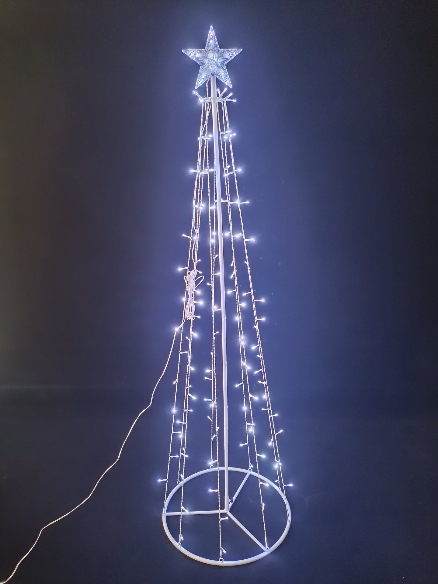 37510-WT - LED Metal Decorative Tree with Top Star - Cool White