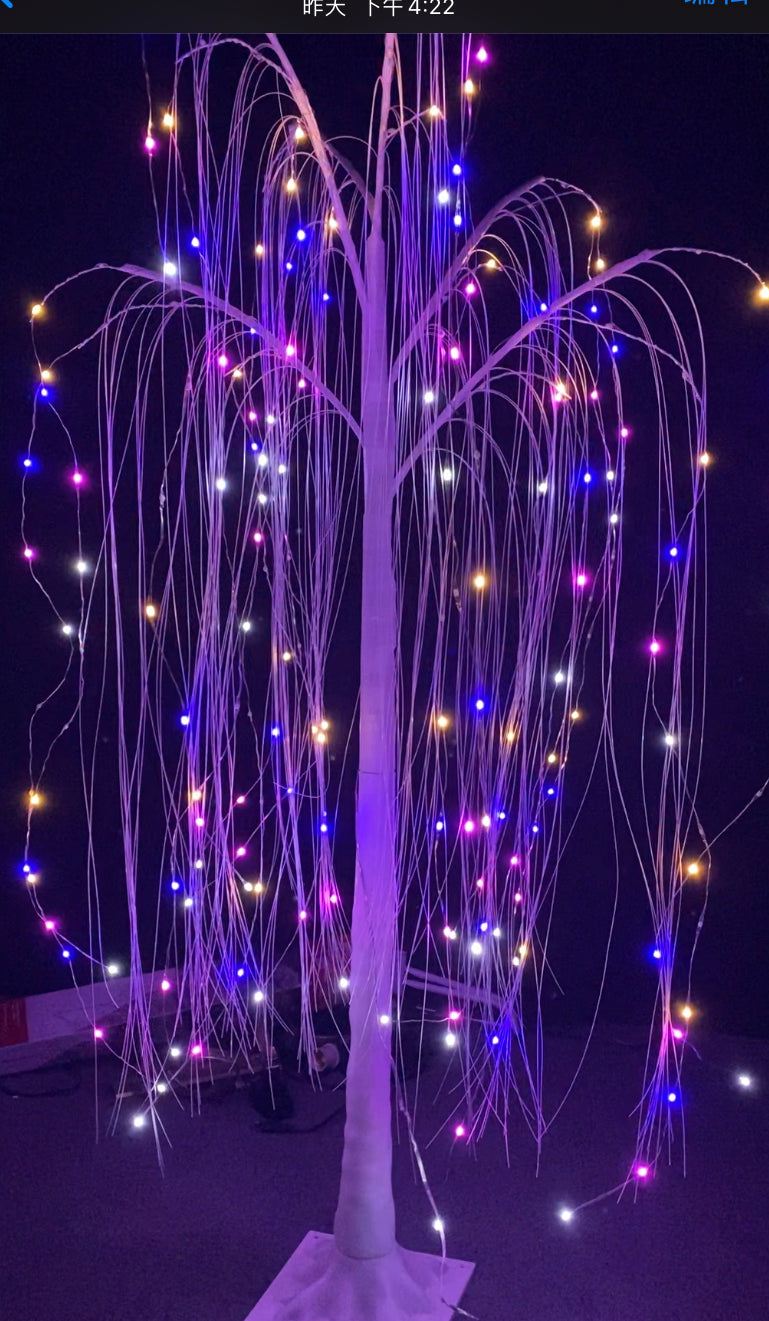 37521-RGB - LED Light White Willow Tree-Usb Power