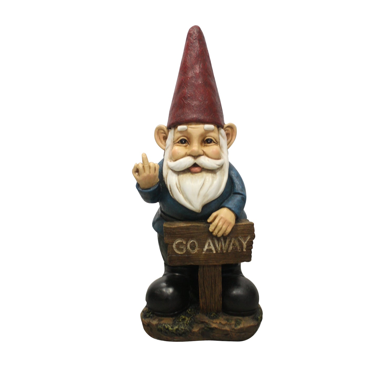 75614 - Gnome Holding A Go Away Sign