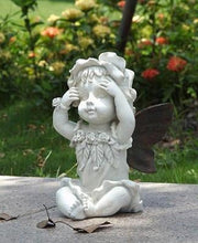 Load image into Gallery viewer, Baby Fairy W/Her Hands On Her Face

