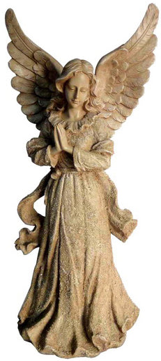 77876WS - Sand Finish Angel Stand W/Wings Up