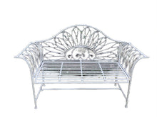 Load image into Gallery viewer, 78675-WT - White Metal Garden Bench
