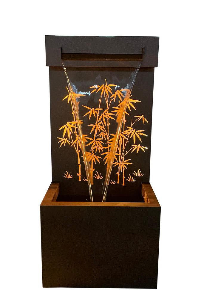Bamboo Hollow Carved Fountain W/leds Hi-Line Gift Ltd.