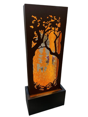 Forest Hollow Carved Fountain W/leds Hi-Line Gift Ltd.