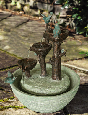 Birds Playing Fountain Indoor For Tabletop DŽcor Hi-Line Gift Ltd.
