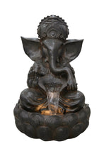 Load image into Gallery viewer, 35in Ganesha Sculptural Outdoor Fountain With Ww Leds Hi-Line Gift Ltd.
