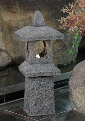 Pagoda Fountain Outdoor Water Feature With Warm White Led Hi-Line Gift Ltd.
