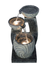 Load image into Gallery viewer, 3 Tiers Modern Cascading Water Fountain Outdoor With Warm White Leds Hi-Line Gift Ltd.
