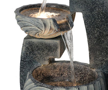 Load image into Gallery viewer, 3 Tiers Modern Cascading Water Fountain Outdoor With Warm White Leds Hi-Line Gift Ltd.
