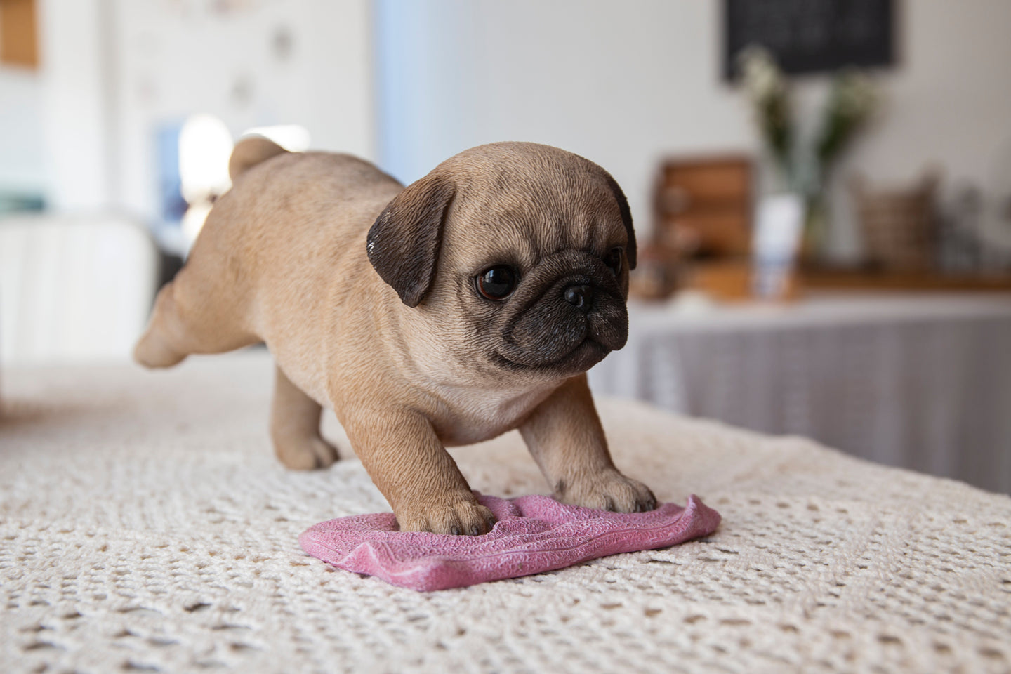 87677-F - Pug Mopping The Floor