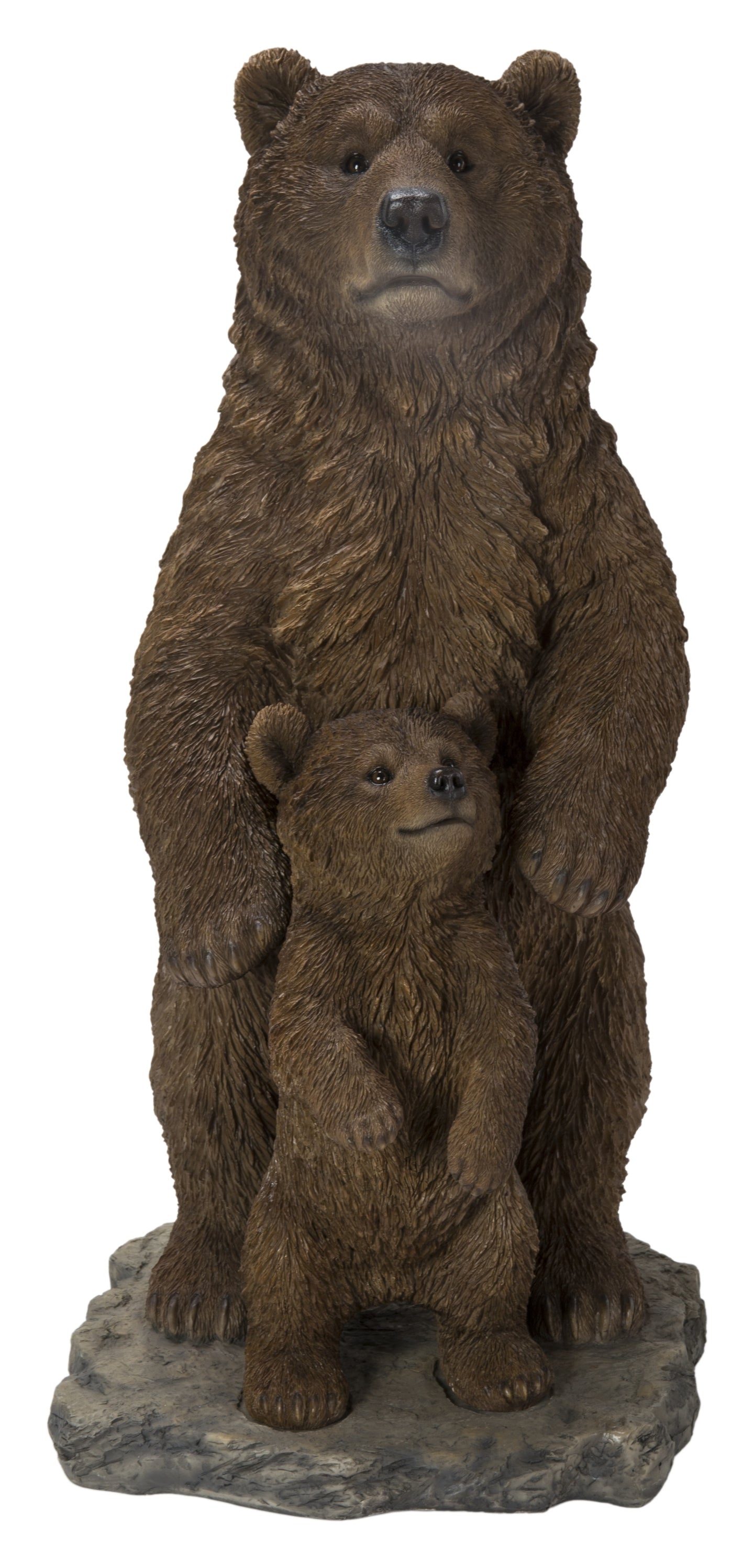87714-C - Standing Mother & Baby Brown Bears